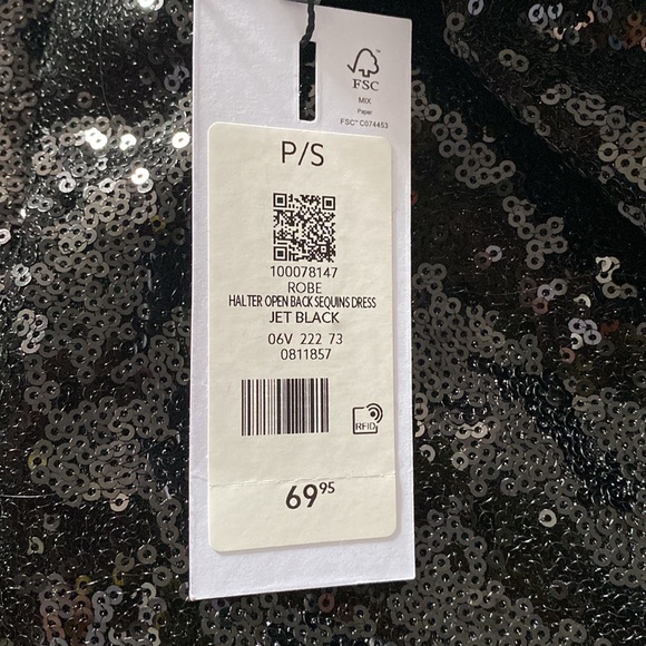 Black sequin mini dress. Never worn - Picture 4 of 4